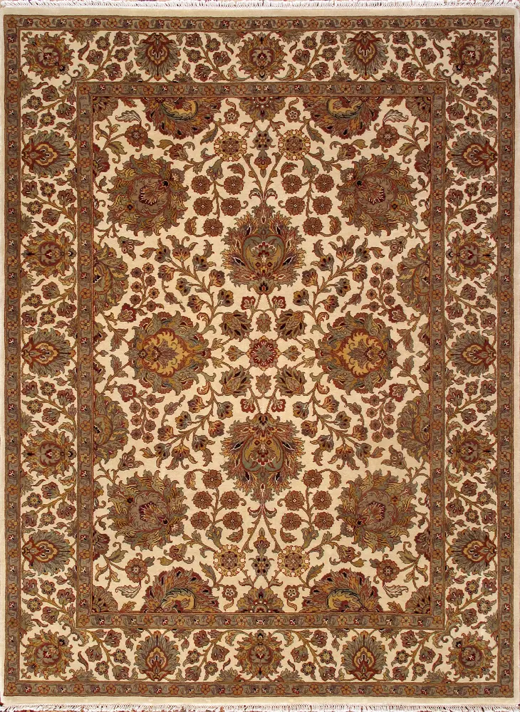 Pasargad Home Agra Collection Hand Knotted Lamb's Wool Area Rug- 8'11