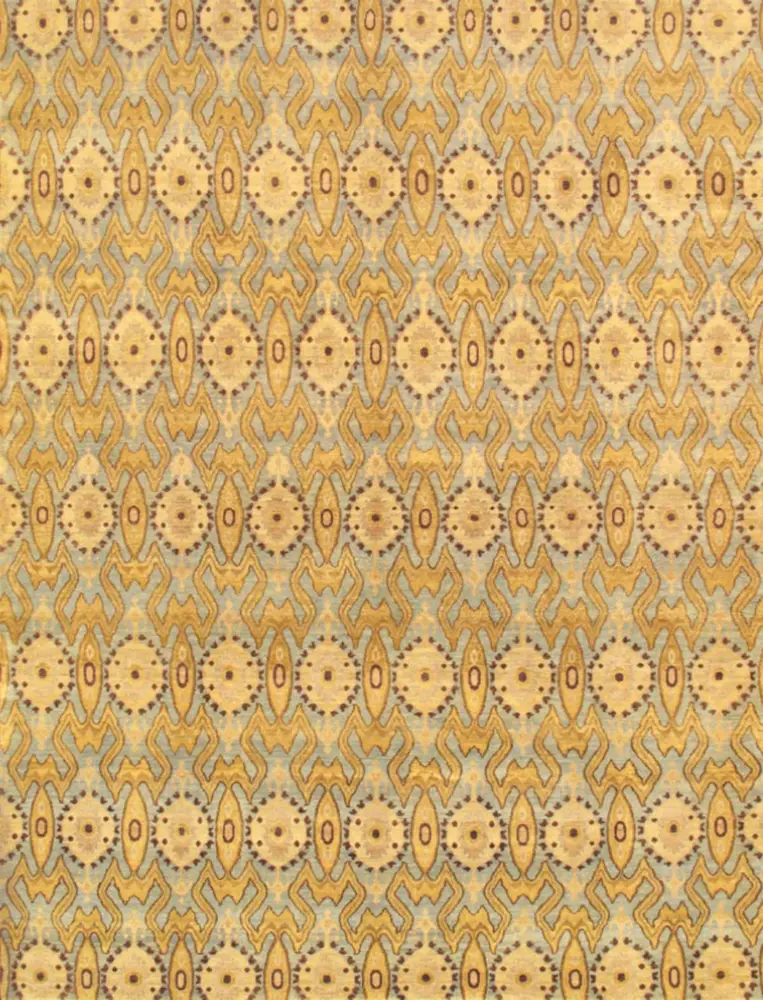 Pasargad Home Ikat Collection Hand-Knotted Lamb's Wool Area Rug- 5' 2