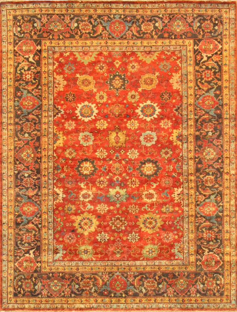 Pasargad Home Mahal Collection Hand-Knotted Wool Area Rug 9'9
