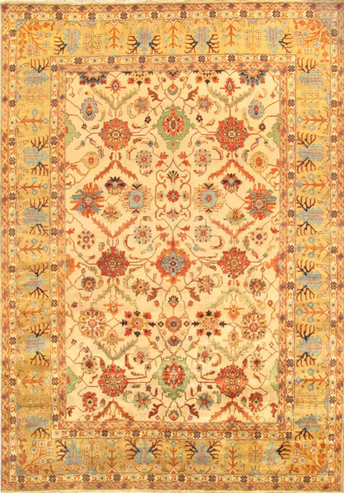 Pasargad Home Mahal Collection Hand-Knotted Wool Area Rug- 4' 0