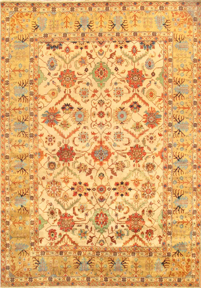 Pasargad Home Mahal Collection Hand-Knotted Wool Area Rug- 13' 8