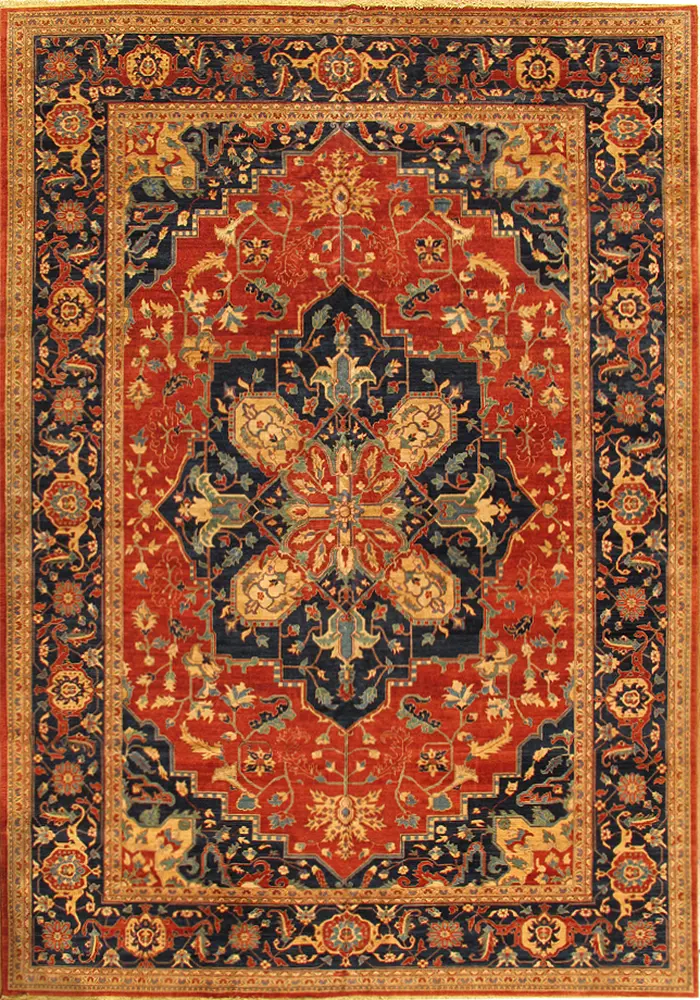 Pasargad Home Serapi Collection Hand-Knotted Lamb's Wool Area Rug- 12' 2