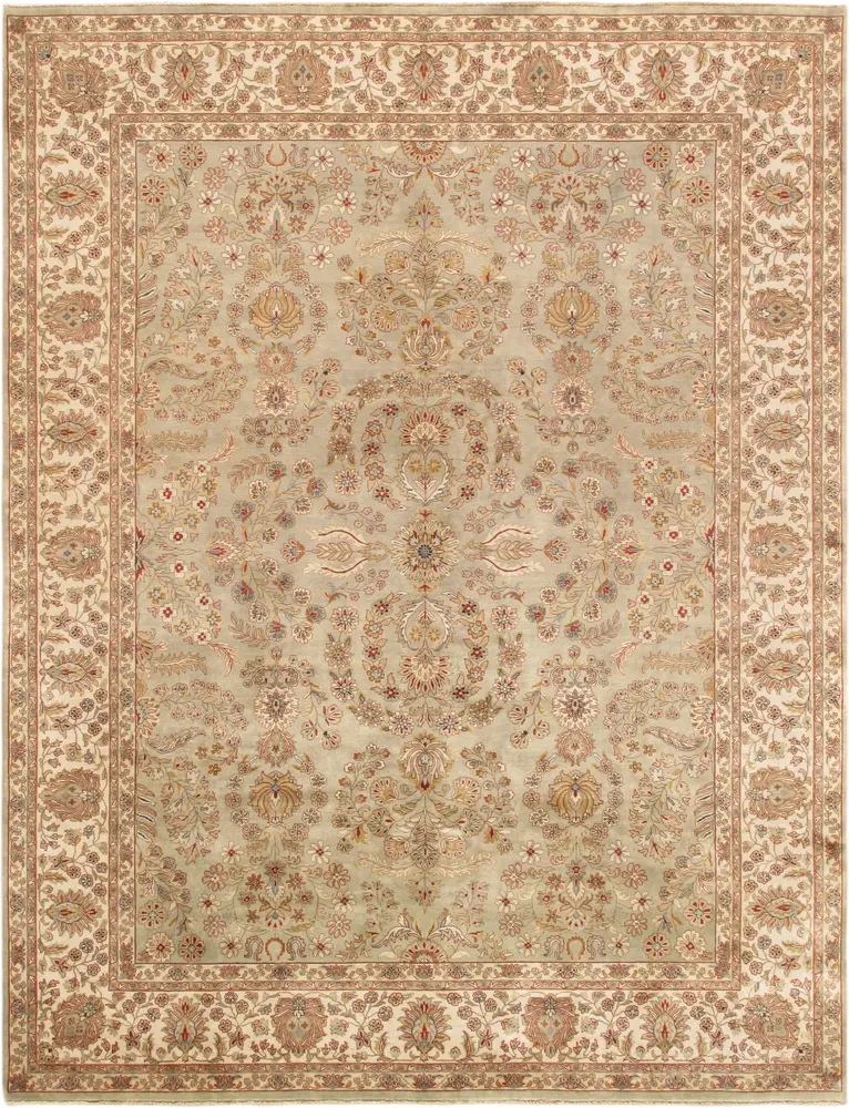Pasargad Home Baku Collection Hand-Knotted Lamb's Wool Area Rug- 7' 10