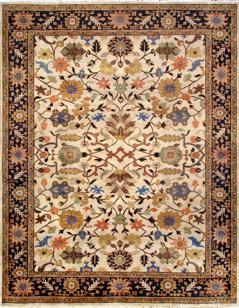 Pasargad Home Mahal Collection Hand Knotted Lamb's Wool Area Rug- 9' 3