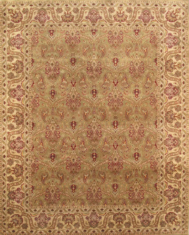 Pasargad Home Baku Collection Hand-Knotted Lamb's Wool Area Rug- 7' 11