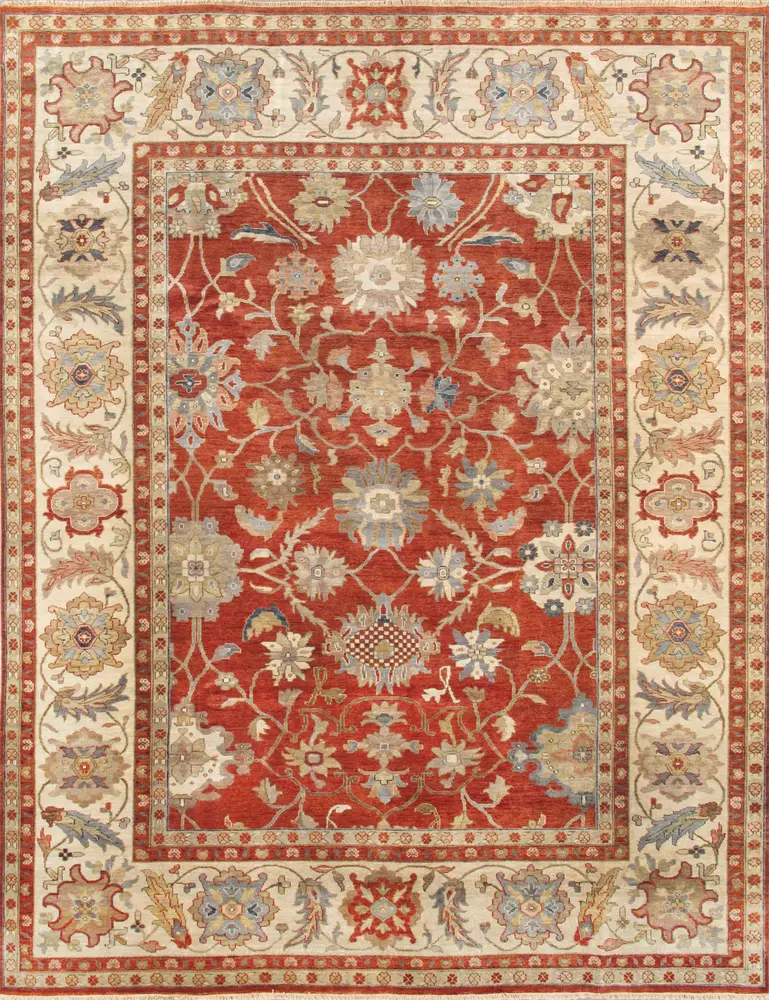 Pasargad Home Melody Collection Hand-Knotted Lamb's Wool Area Rug- 9' 0