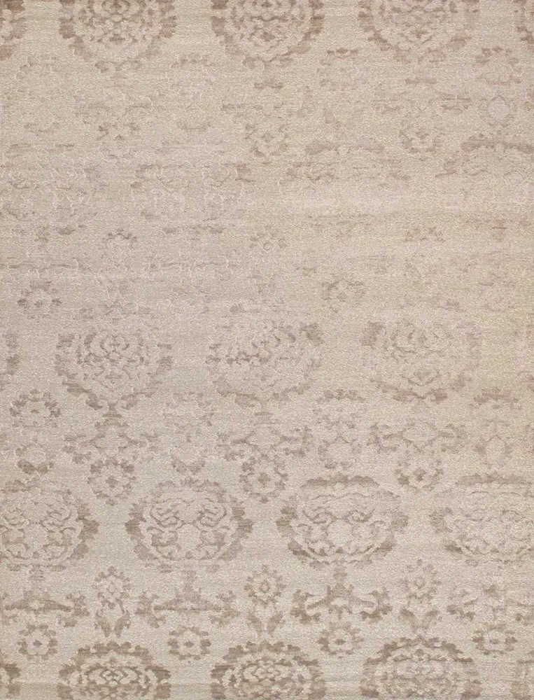 Pasargad Home Transitional Collection Hand-Knotted Silk & Wool Area Rug- 8' 10