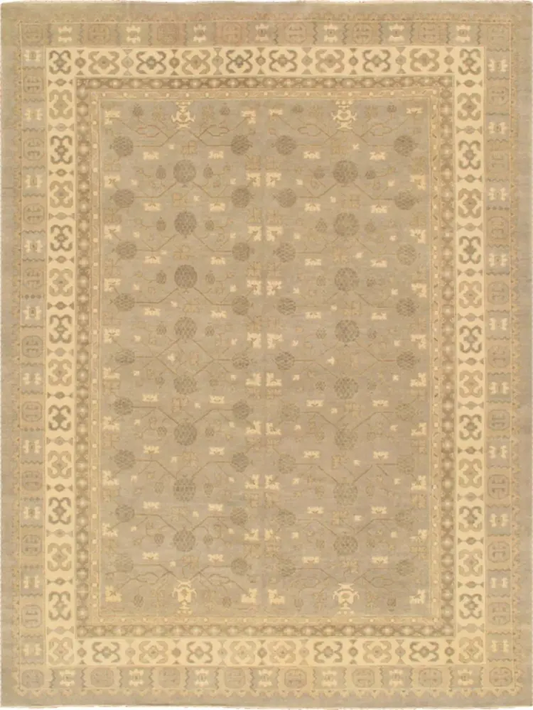 Pasargad Home Azerbaijan Collection Hand-Knotted Lamb's Wool Area Rug- 9' 3