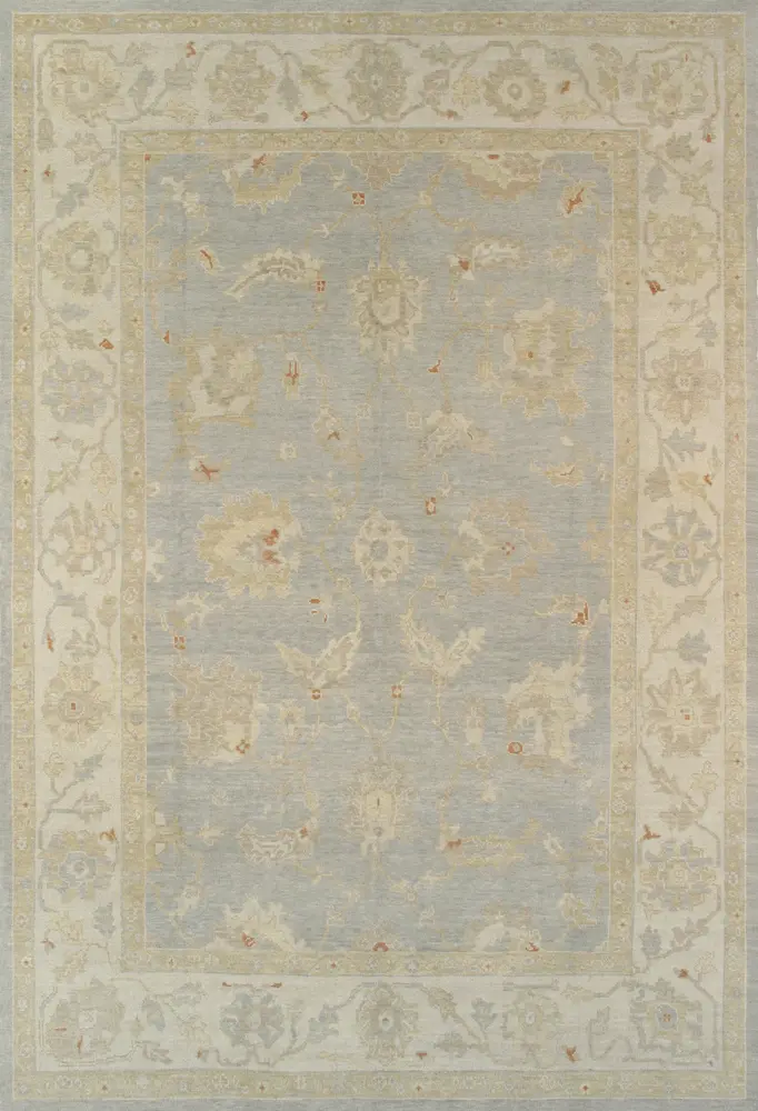 Pasargad Home Oushak Collection Hand-Knotted Lamb's Wool Area Rug- 9' 0