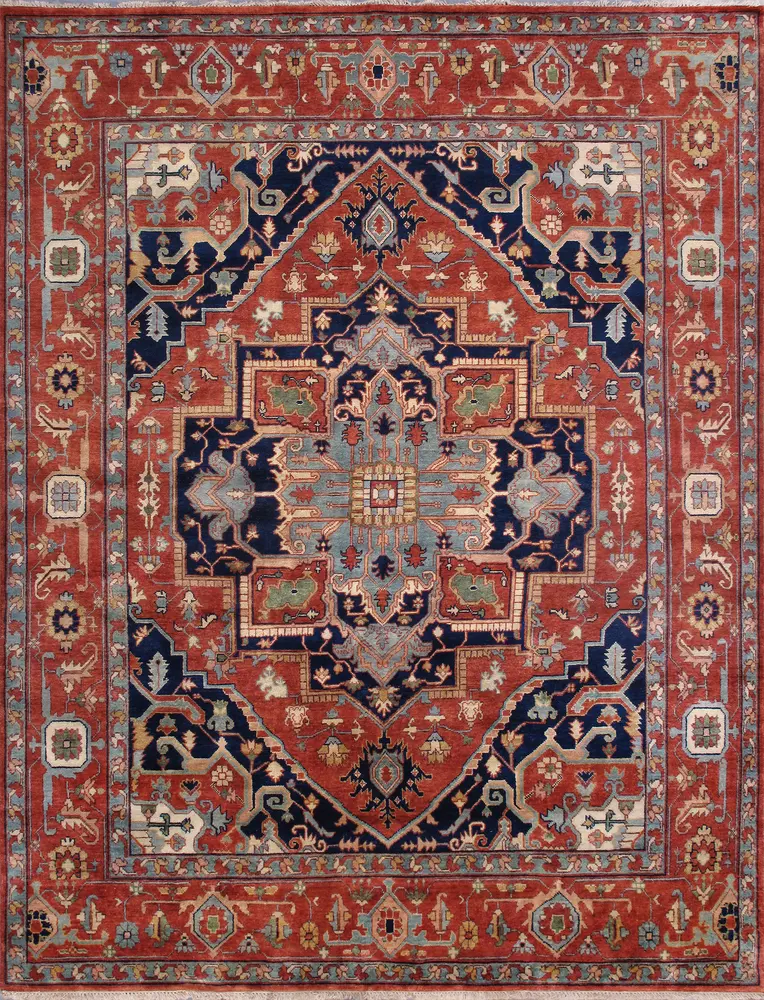 Pasargad Home Serapi Hand-Knotted Rust Wool Area Rug-11' 8'' X 15' 3''