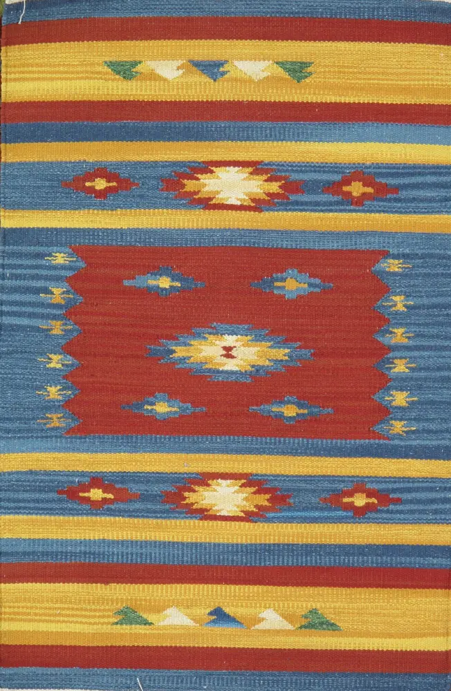 Pasargad Home Anatolian Collection Flat Weave Cotton Area Rug- 4' 0