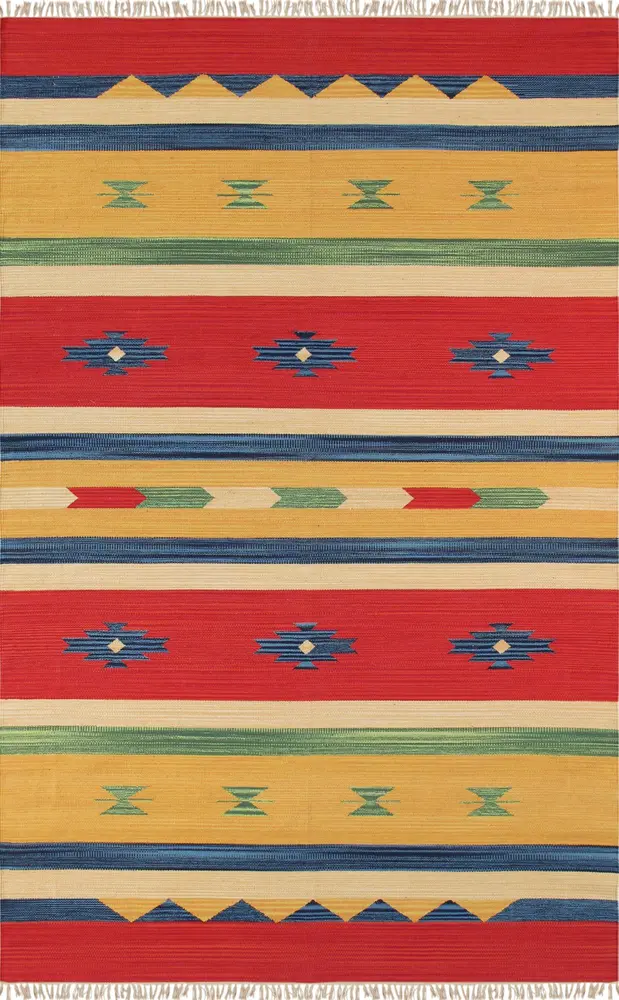 Pasargad Home Anatolian Collection Hand-Woven Cotton Area Rug- 8' 0