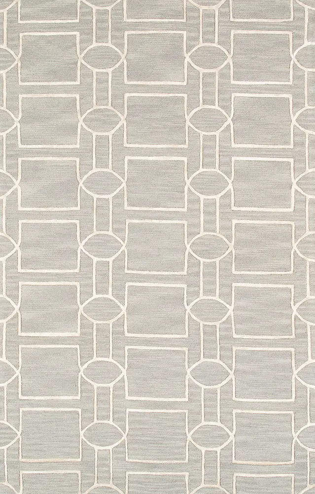 Pasargad Home Transitional Collection Hand-Tufted Silk & Wool Area Rug- 5' 0