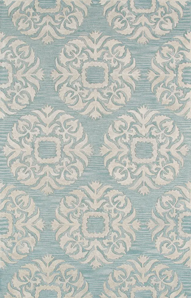 Pasargad Home Transitional Collection Hand-Tufted Silk & Wool Area Rug- 5' 0