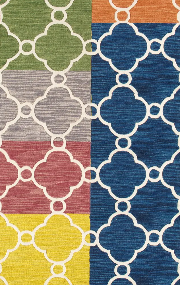 Pasargad Home Transitional Collection Hand-Tufted Lamb's Wool Area Rug- 5' 0