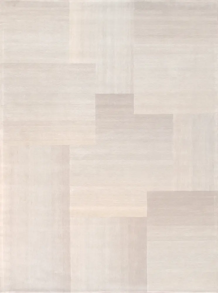 Pasargad Home Rodeo Collection Hand-Tufted Silver/Blue Bsilk & Wool Area Rug- 5' 0