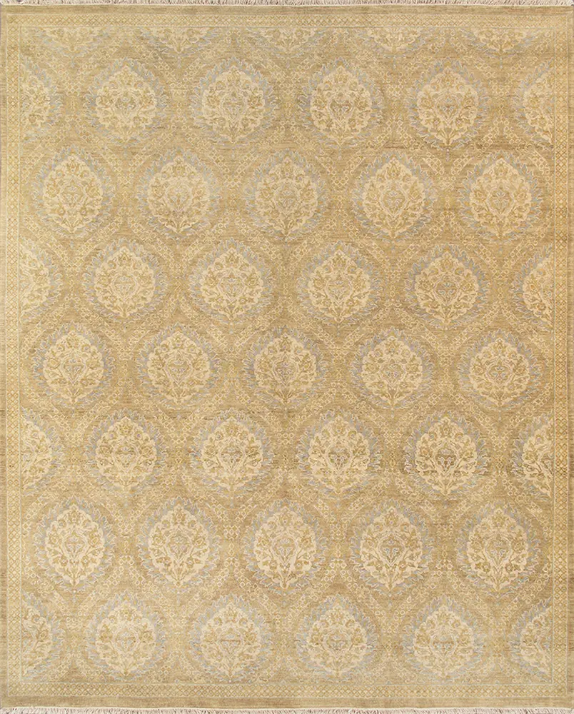 Pasargad Home Ottoman Collection Hand-Knotted Lamb's Wool Area Rug- 8' 2