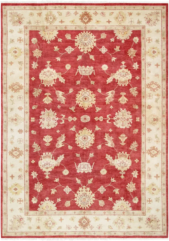 Pasargad Home Oushak Collection Hand-Knotted Lamb's Wool Area Rug- 9' 10