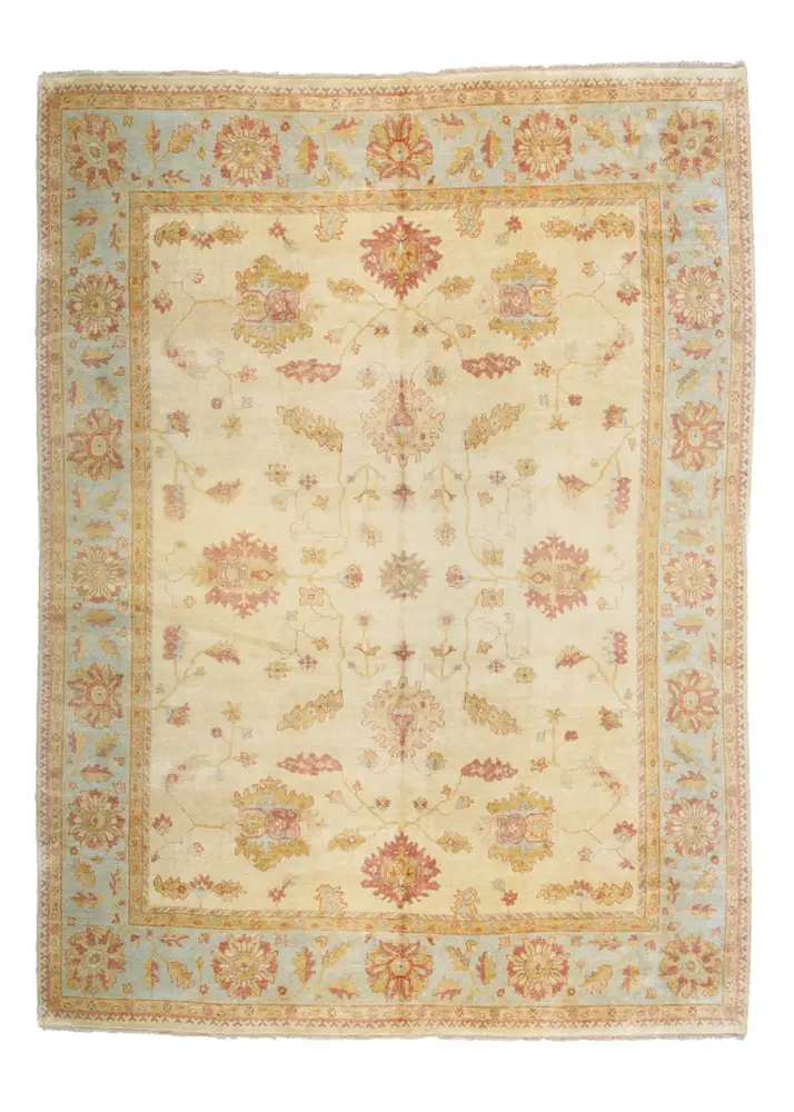 Pasargad Home Oushak Collection Hand-Knotted Lamb's Wool Area Rug- 11' 10