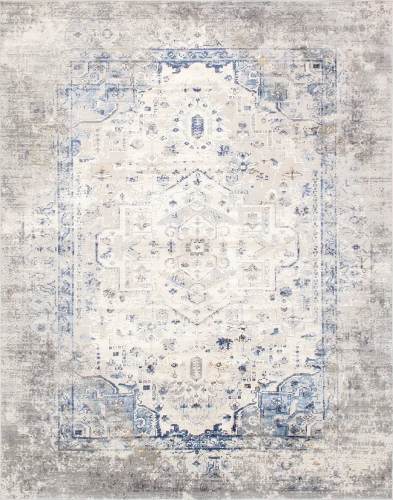 Pasargad Home Efes Design L. Grey Fabric Area Rug- 7' 9