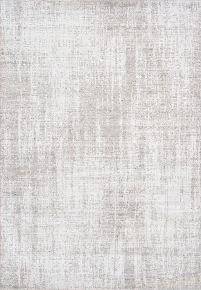 Pasargad Home Amari Collection Hand-Loomed Bsilk & Wool Taupe Area Rug- 5' 3