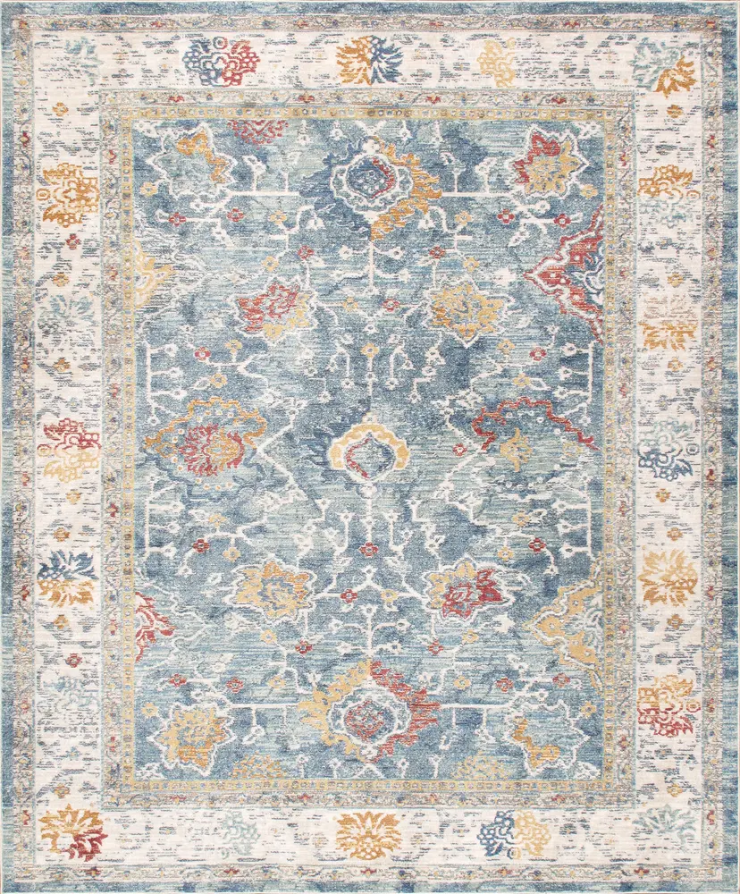 Pasargad Home Heritage Collection Power Loom L.Blue & Beige Area Rug