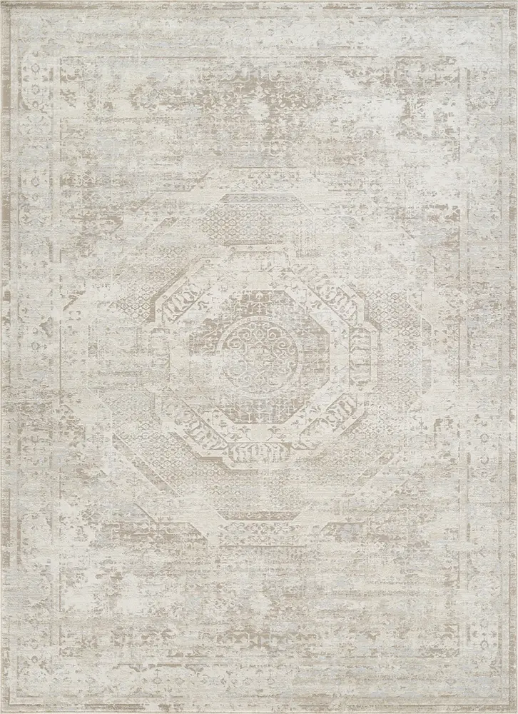 Pasargad Home Turkish Mamluk Transitiona Cream/Taupe Area Rug- 3'11'' X 5' 9''