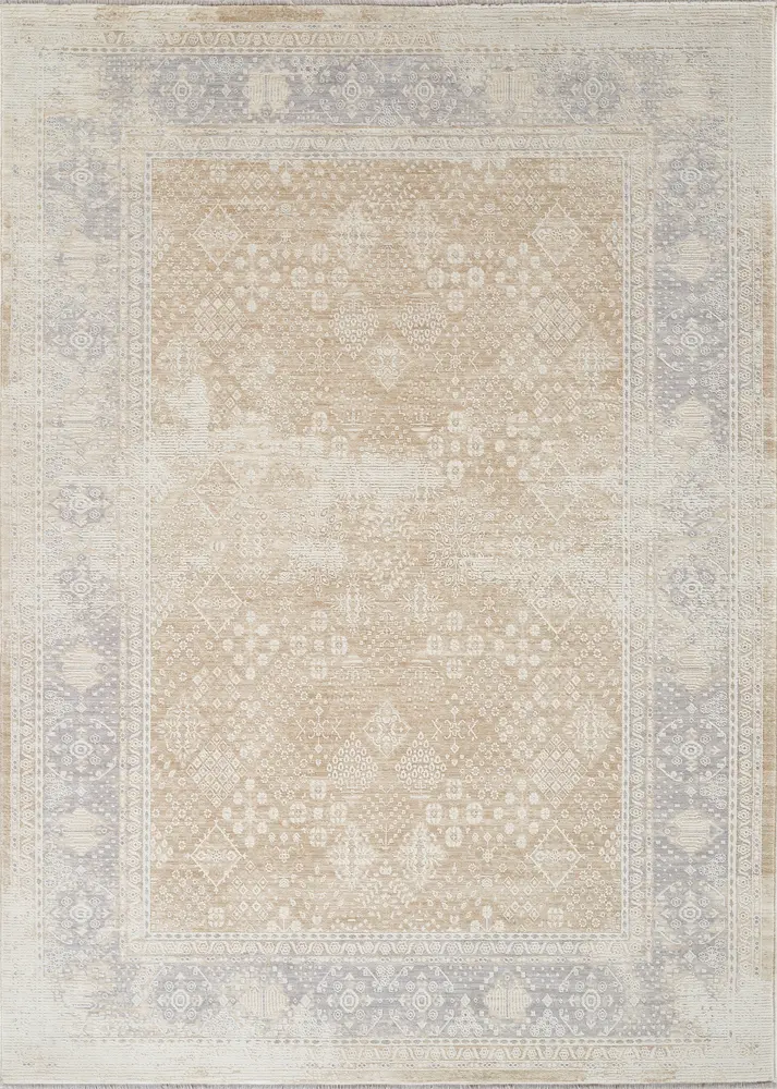 Pasargad Home Turkish Eterna Transitiona Beige/L. Blue Area Rug-10' 0'' X 14' 0''