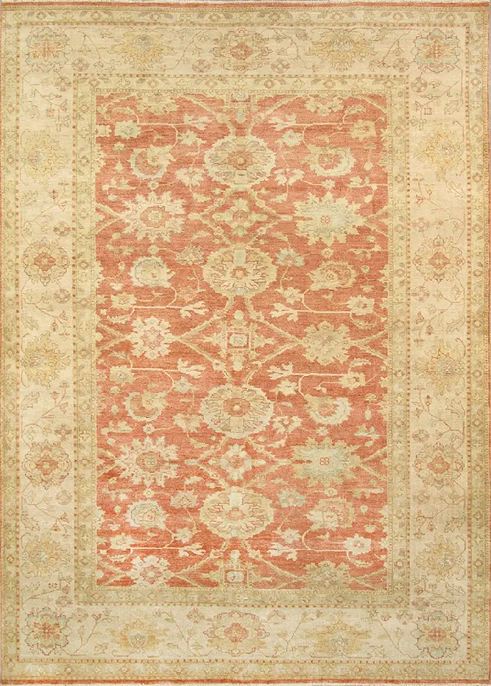 Pasargad Home Melody Collection Hand-Knotted Lamb's Wool Area Rug- 6' 3
