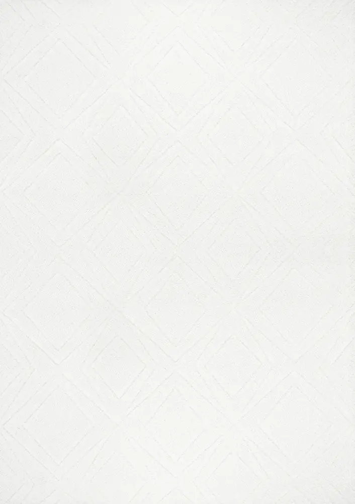 Pasargad Home Turkish Shag Collection Ivory/Grey Modern Area Rug-11' 5'' X 14' 7''