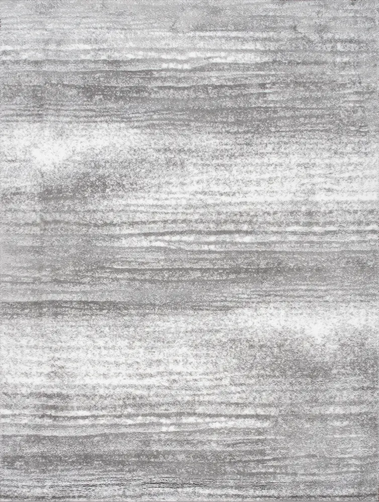 Pasargad Home Turkish Shag Collection Grey/Ivory Modern Area Rug- 8' 8'' X 11' 8''