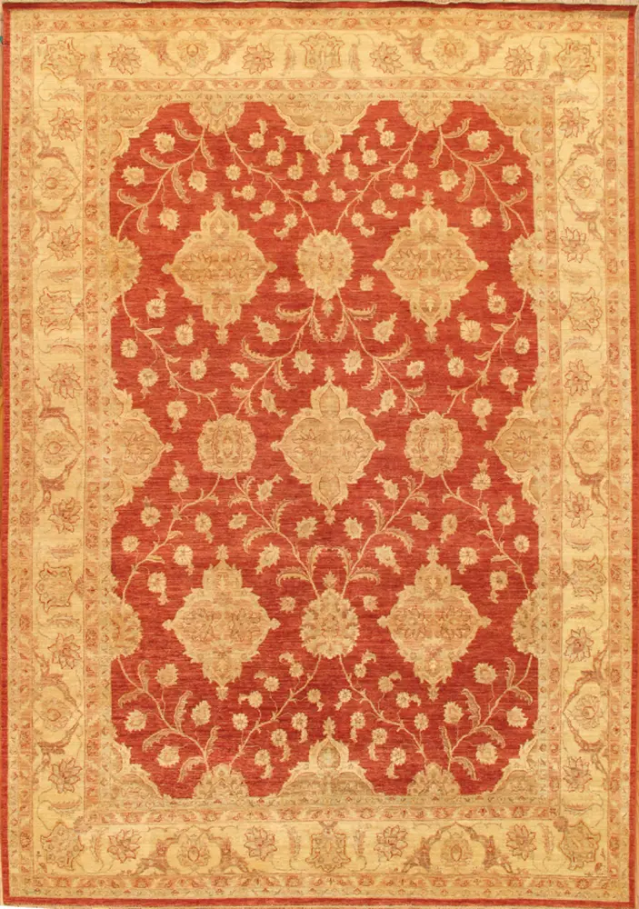 Pasargad Home Denver Hand-Knotted Rust Lamb's Wool Area Rug-10' 0