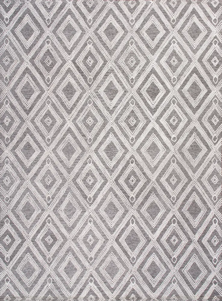 Pasargad Home Modern Collection Hand-Tufted Bamboo Silk & Wool Area Rug,  7' 9