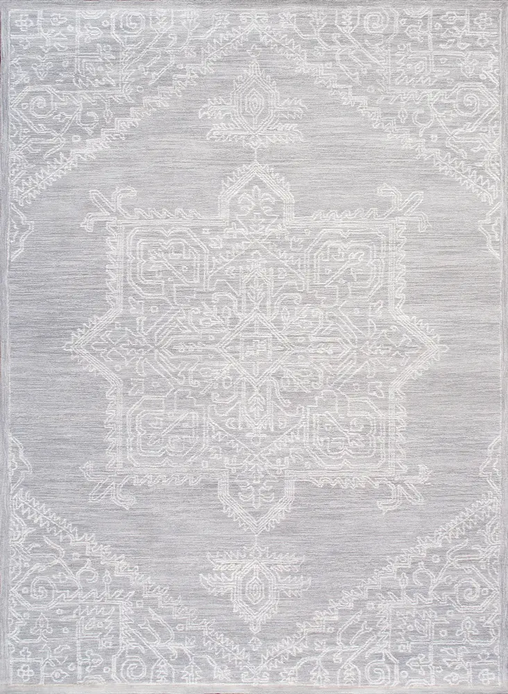 Pasargad Home Modern Collection Hand-Tufted Bamboo Silk & Wool Area Rug,  9' 9