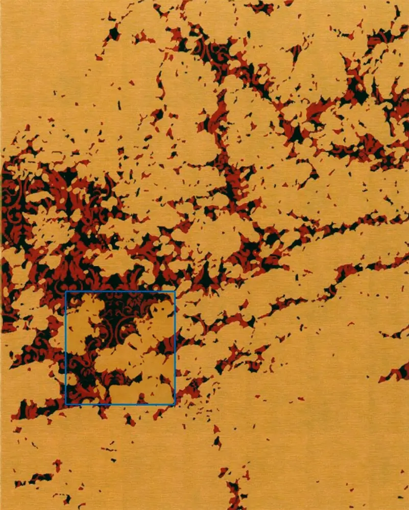 Pasargad Home Modern Collection Hand-Knotted Silk & Wool Area Rug- 2' 0