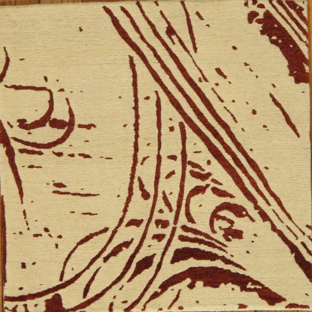 Pasargad Home Modern Collection Hand-Knotted Lamb's Wool Area Rug- 2' 0