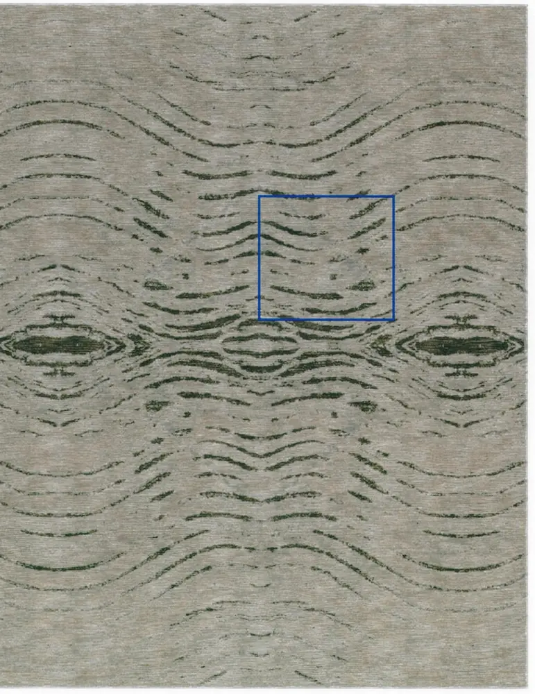 Pasargad Home Modern Collection Hand-Knotted Silk & Wool Area Rug- 2' 0