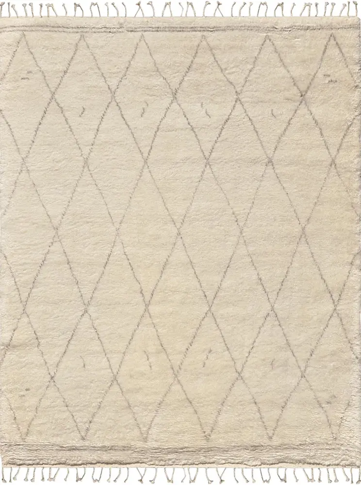 Pasargad Home Casablanca Moroccan Collection Hand-Knotted Wool Area Rug- 5' 6