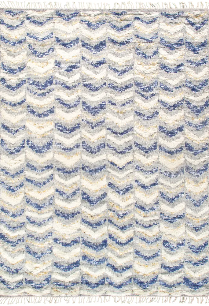 Pasargad Home Casablanca Moroccan Collection Hand-Knotted Wool Area Rug- 5' 0