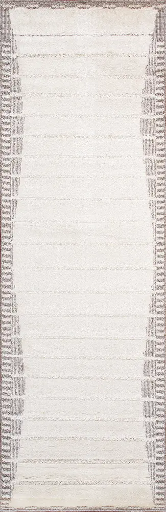 Pasargad Home Sutton Luxury Power Loom Striped Area Rug- 2' 7