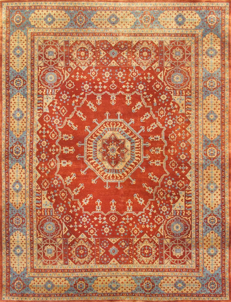 Pasargad Mamluk Collection Hand-Knotted Lamb's Wool Area Rug-8'10