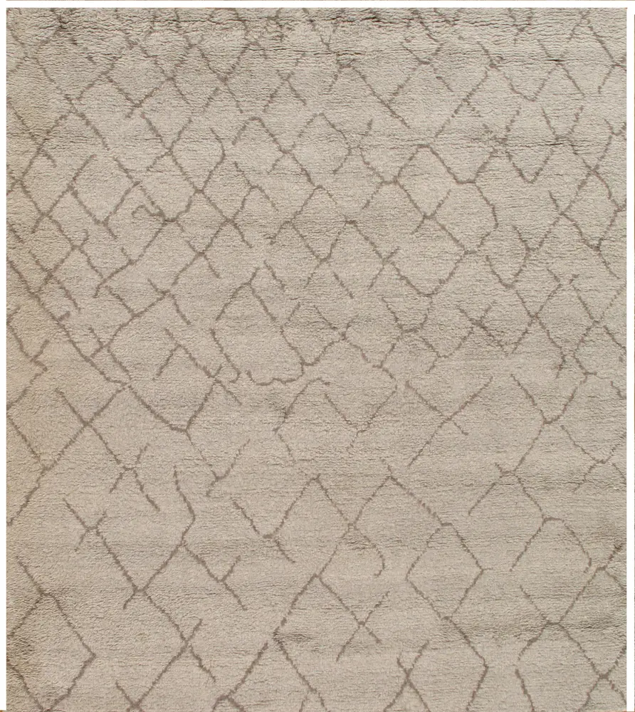Pasargad Home Moroccan Collection Hand-Knotted Lamb's Wool Area Rug- 8' 9