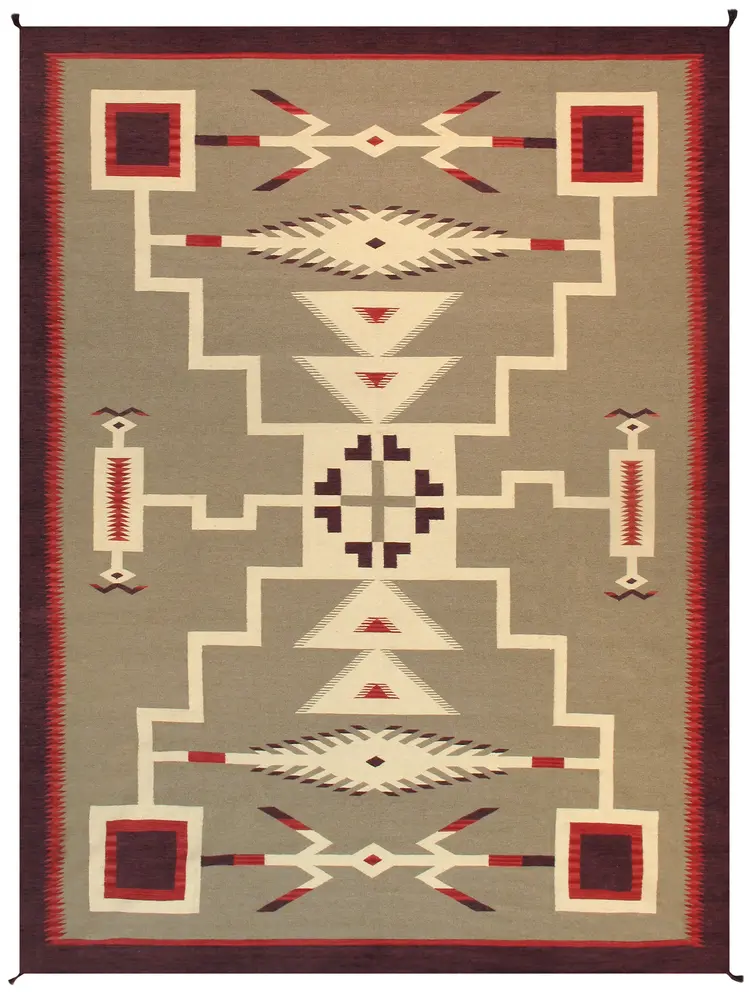 Pasargad Home Tuscany Collection Hand-Woven Wool Light Brown Area Rug- 8'11