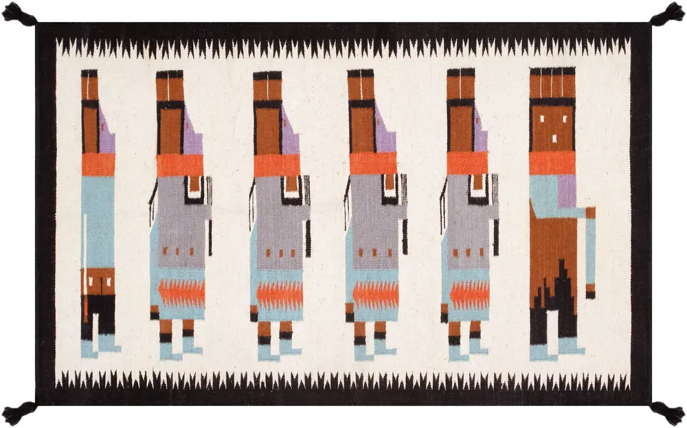 Pasargad Home Tuscany Collection Reversible Wool Ivory Area Rug- 3' 1'' X 5' 1''