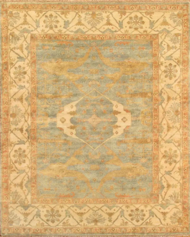 Pasargad Home Oushak Collection Hand-Knotted Lamb's Wool Area Rug- 12' 2