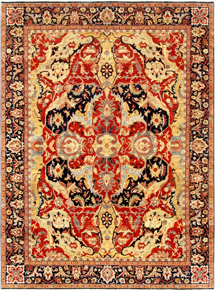 Pasargad Home Bidjar Collection Hand-Knotted Lamb's Wool Area Rug- 9' 0
