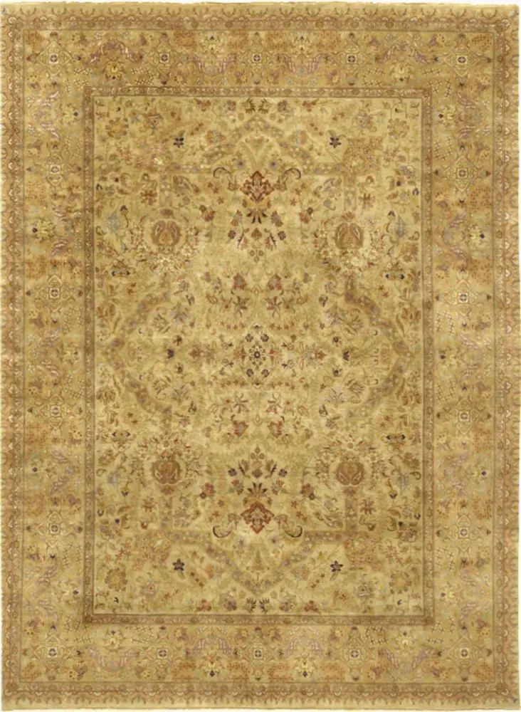Pasargad Home Baku Collection Hand-Knotted Lamb's Wool Area Rug- 9' 9