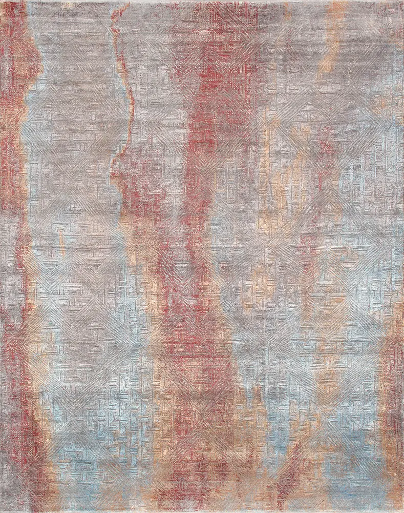Pasargad Home Cosmo Collection Hand-Knotted Silk & Wool Area Rug- 8'11