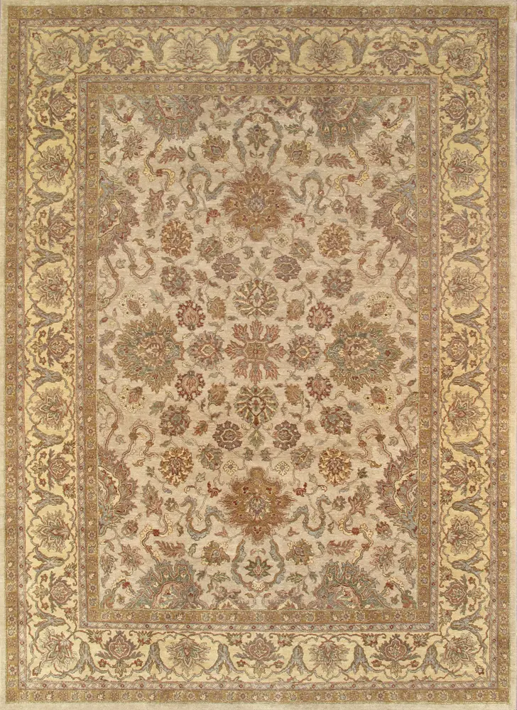 Pasargad Home Agra Collection Hand-Knotted Lamb's Wool Area Rug- 10' 0