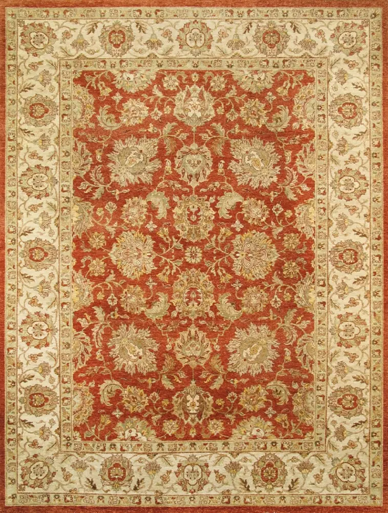 Pasargad Home Agra Collection Hand-Knotted Lamb's Wool Area Rug- 9' 11